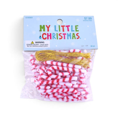 Candy Cane Ornaments, 48-Pieces