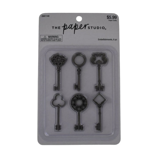 Vintage Key Embellishments, 6 Piece Set