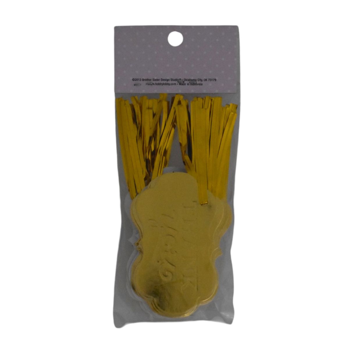 Gold Metallic Treat Bag Tags, 25 Count