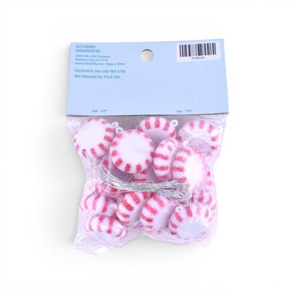 Glitter Peppermint Candy Ornaments, 18 Count