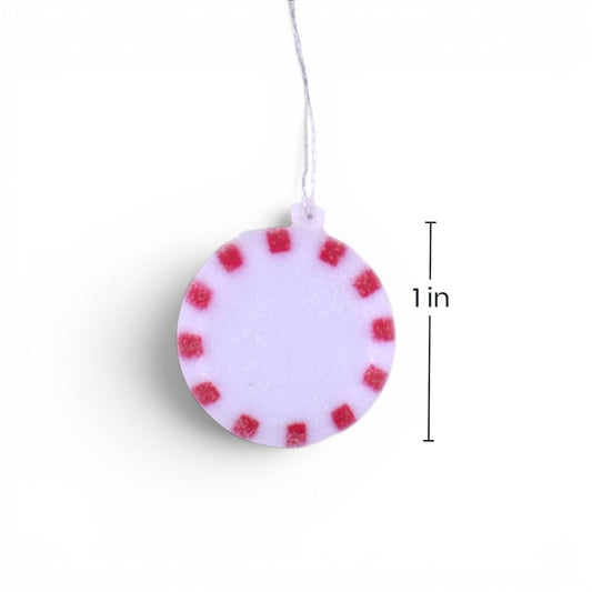 Glitter Peppermint Candy Ornaments, 18 Count