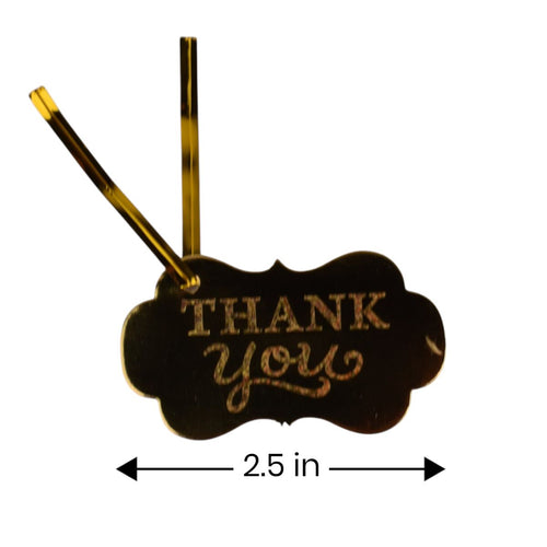 Gold Metallic Treat Bag Tags, 25 Count