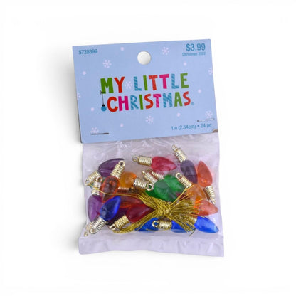 Mini Christmas Light Ornaments, Set of 24