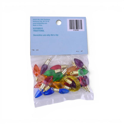 Mini Christmas Light Ornaments, Set of 24