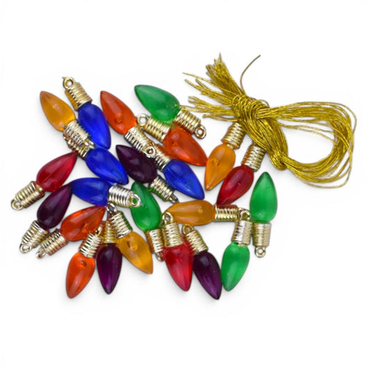 Mini Christmas Light Ornaments, Set of 24