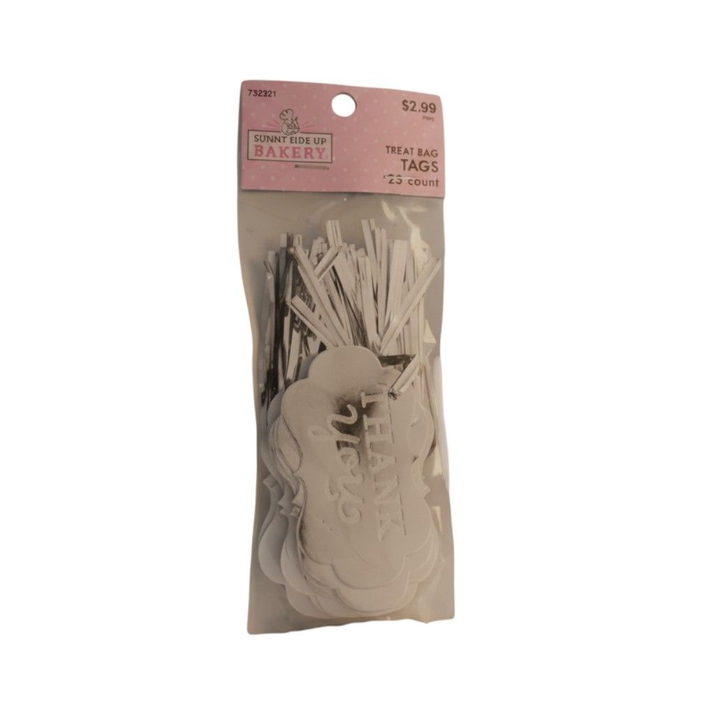 Silver Treat Bag Tags, 23 Count