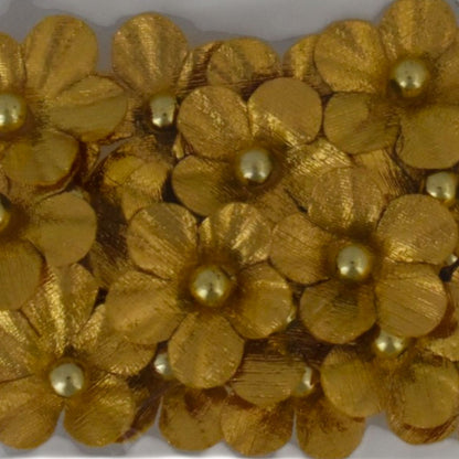 Studio His & Hers Gold Metallic Flowers, 24 Count