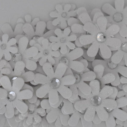 The Paper Studio White Floral Embellishments, 90 Piece Set