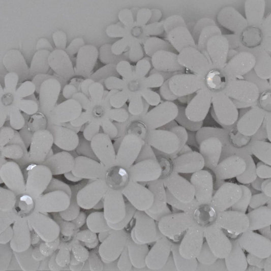 The Paper Studio White Floral Embellishments, 90 Piece Set