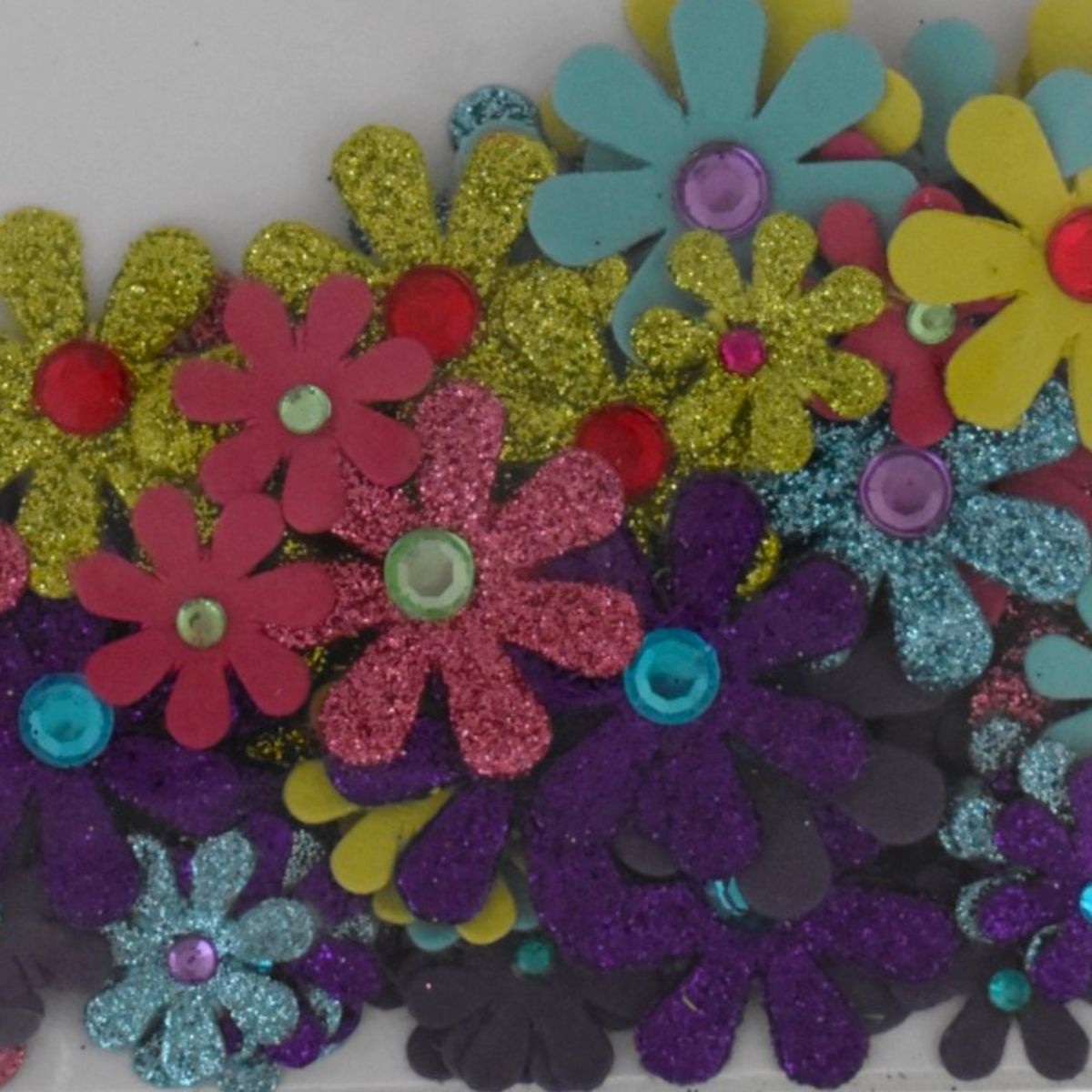The Paper Studio Floral Embellishments, 90 Piece Colorful Mix