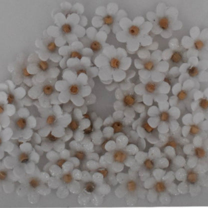 The Paper Studio White Floral Embellishments, 60 Piece