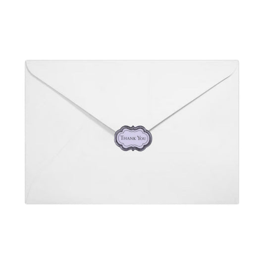 Thank You Silver Envelope Seals, 63 Count
