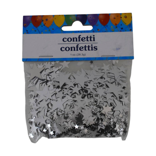 Silver Star Confetti, 1 oz