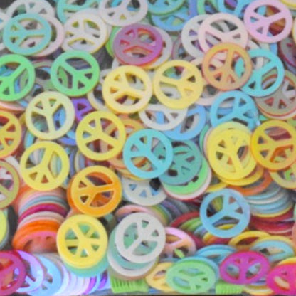 The Jewelry Shoppe Multicolor Peace Sign Sequins