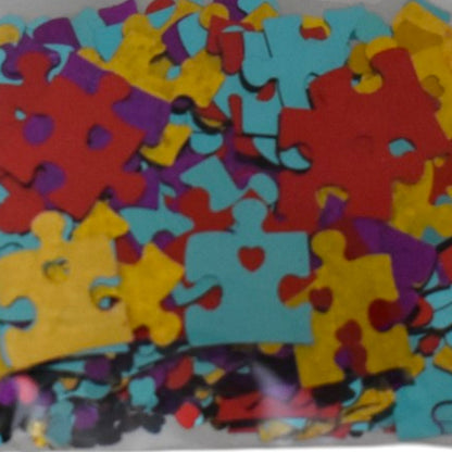 Assorted Puzzle Pieces Sequins, Multicolor