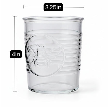 Double Old Fashioned Bee Glasses - Set of 4