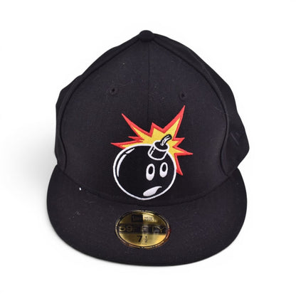 New Era The Hundreds Bomb Fitted Cap in Black, Size 7 1/2