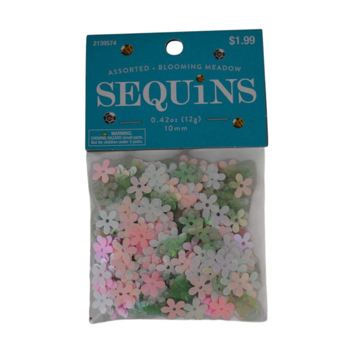 Assorted Blooming Meadow Sequins, 10mm, 0.42oz