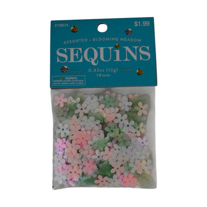 Assorted Blooming Meadow Sequins, 10mm, 0.42oz