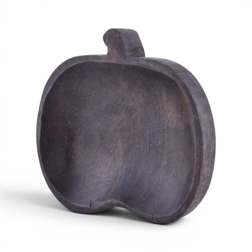 Robert Stanley Dark Wood Carved Pumpkin Bowl