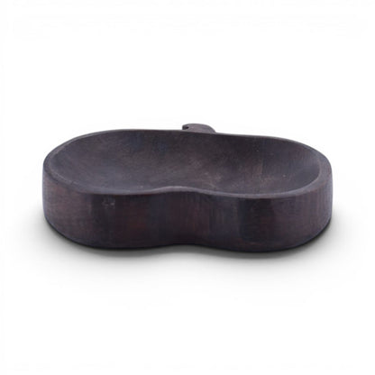 Robert Stanley Dark Wood Carved Pumpkin Bowl