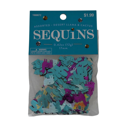 Assorted Desert Llama & Cactus Sequins