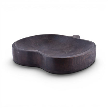 Robert Stanley Dark Wood Carved Pumpkin Bowl