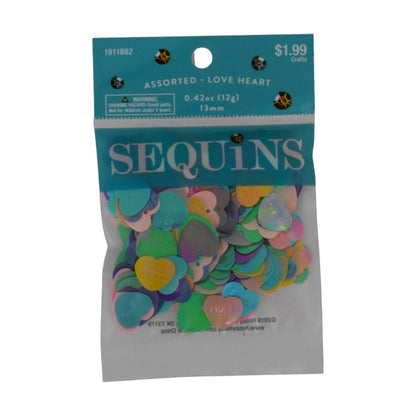 Sequins Assorted Love Heart Multicolor Squins
