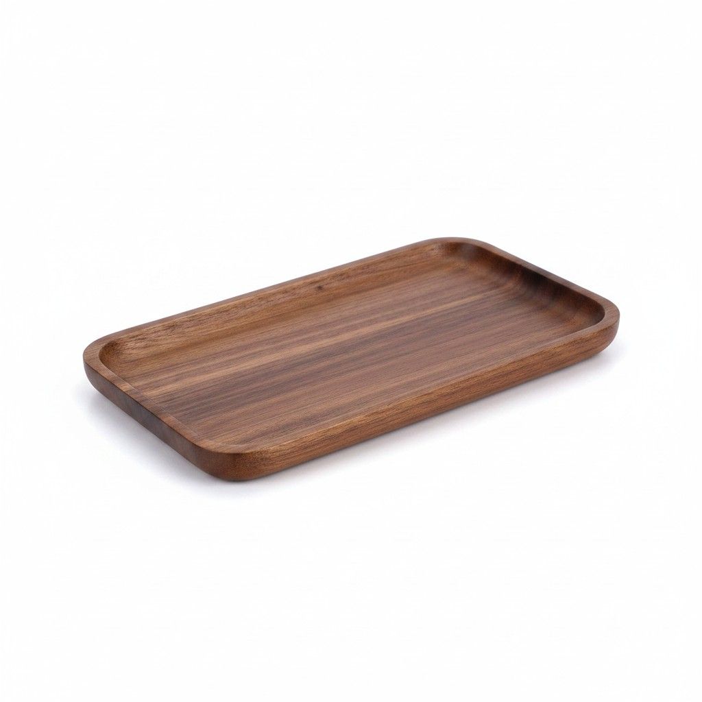 Walnut Wood Rectangular Serving Tray