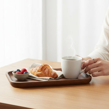 Walnut Wood Rectangular Serving Tray
