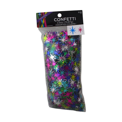 Assorted Colorful Star Confetti, 2.5oz