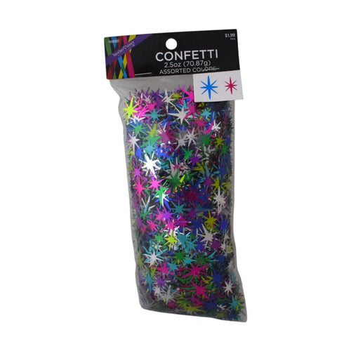 Assorted Colorful Star Confetti, 2.5oz