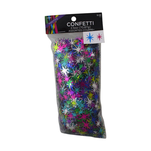 Assorted Colorful Star Confetti, 2.5oz