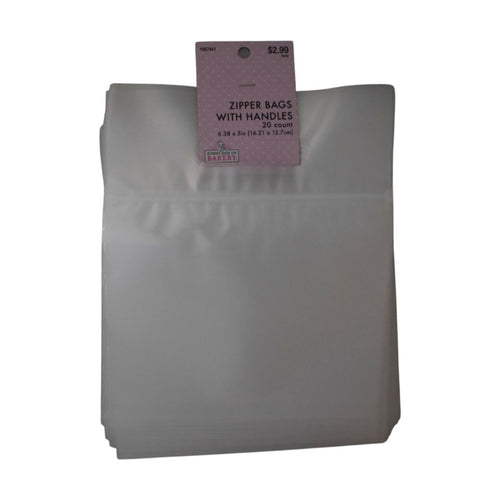 Clear Zipper Bags with Handles, 20 Count