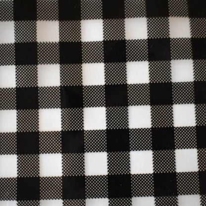 Black Gingham Zipper Bags With Handles, 20 Count