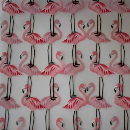 Flamingo Zipper Bags With Handles, 12 Count