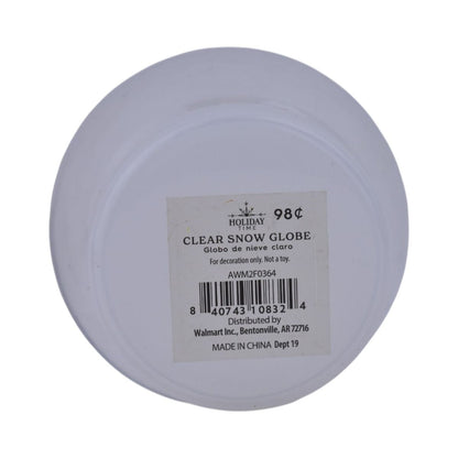 Clear Round Plastic Snow Globe