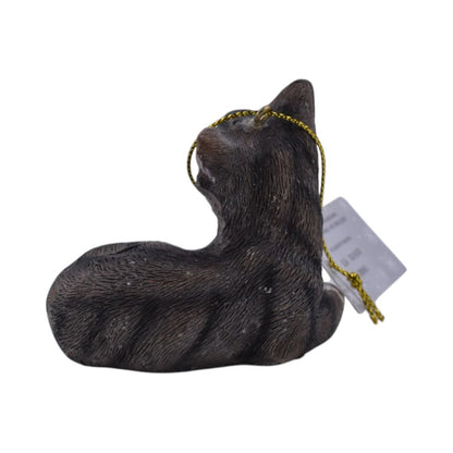 Gray Tuxedo Kitten Christmas Ornament