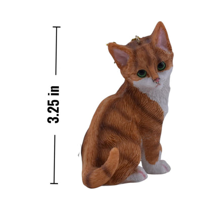Orange Tabby Kitten Christmas Ornament