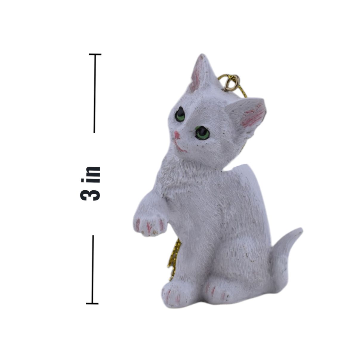 White Kitten Christmas Ornament