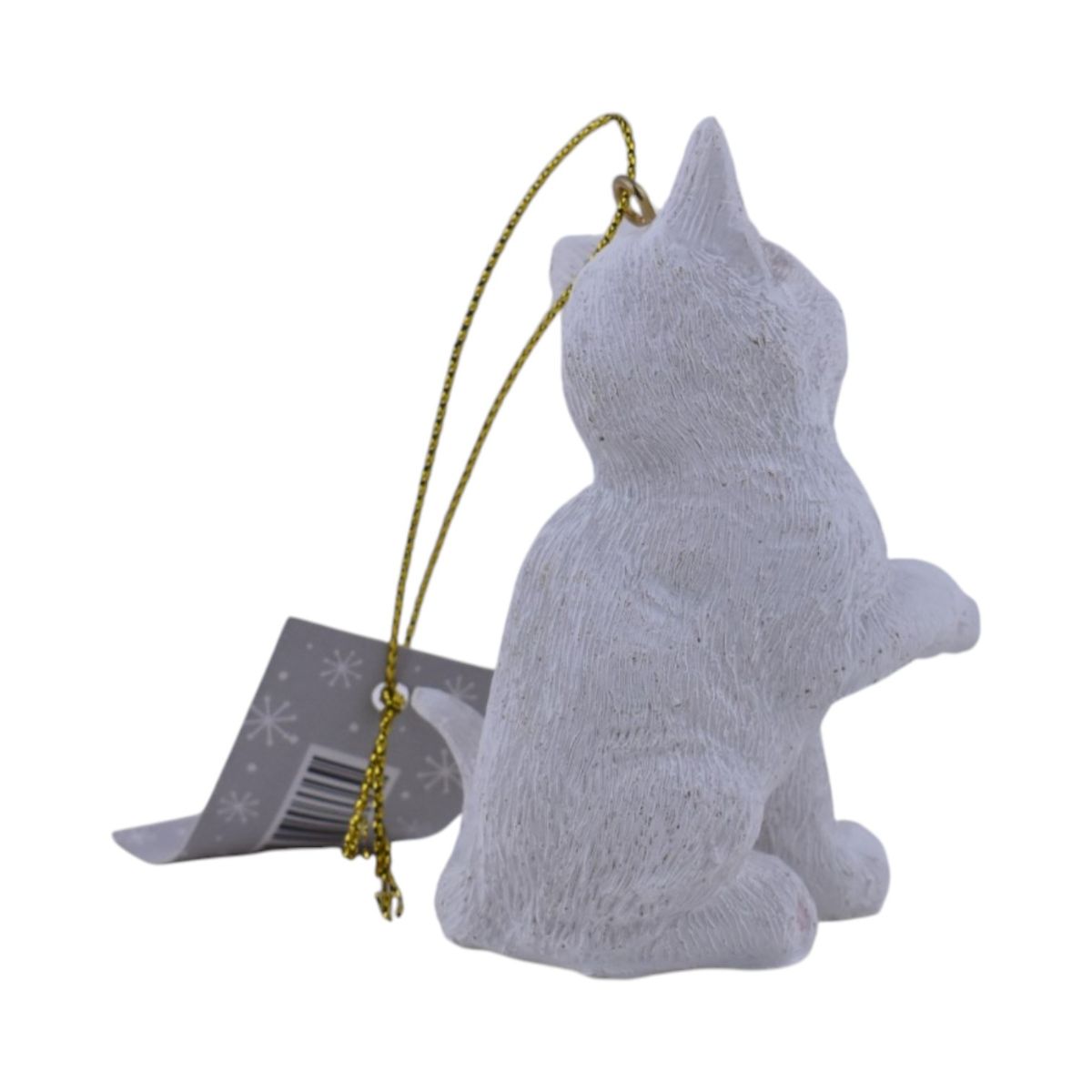 White Kitten Christmas Ornament