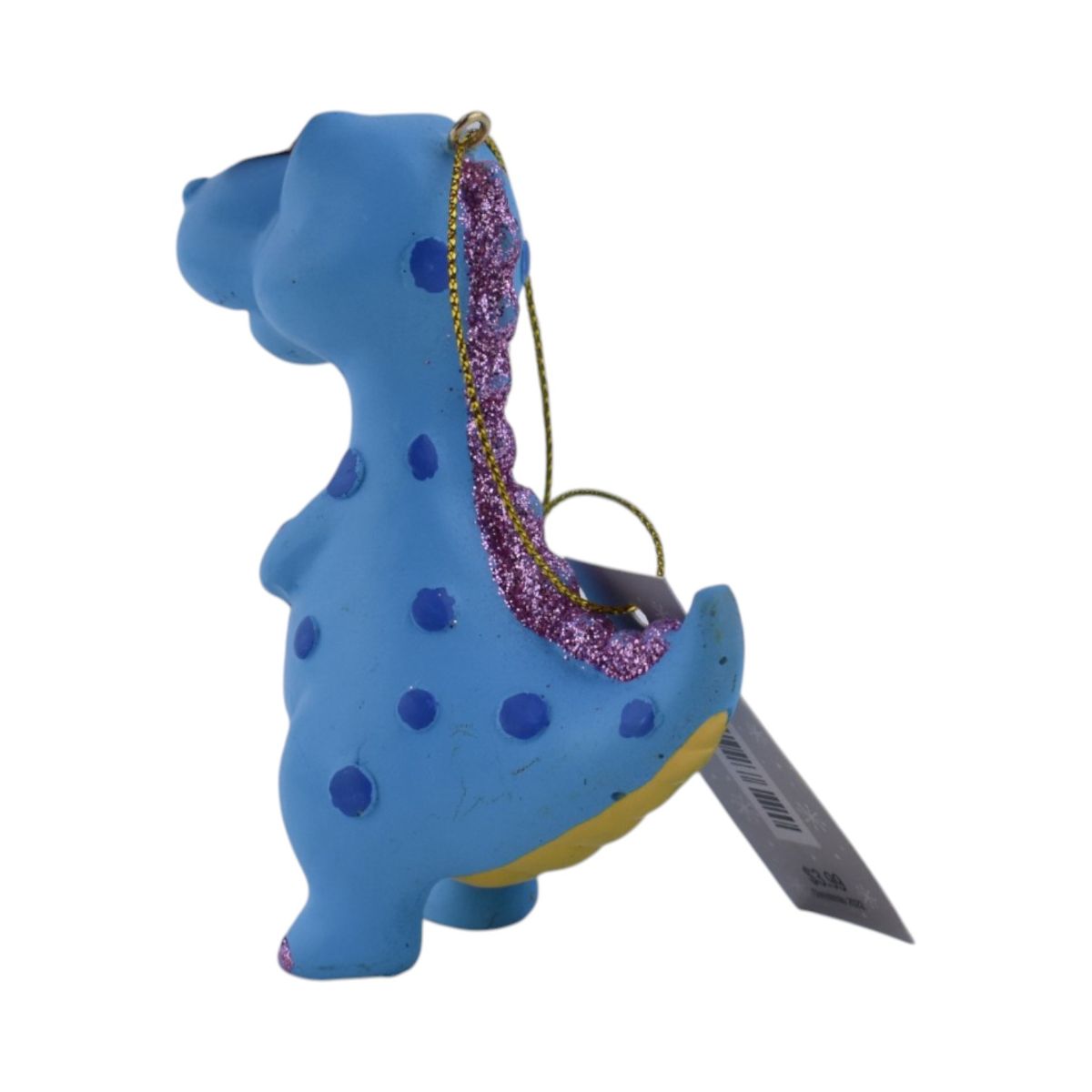 Blue Dinosaur Christmas Ornament