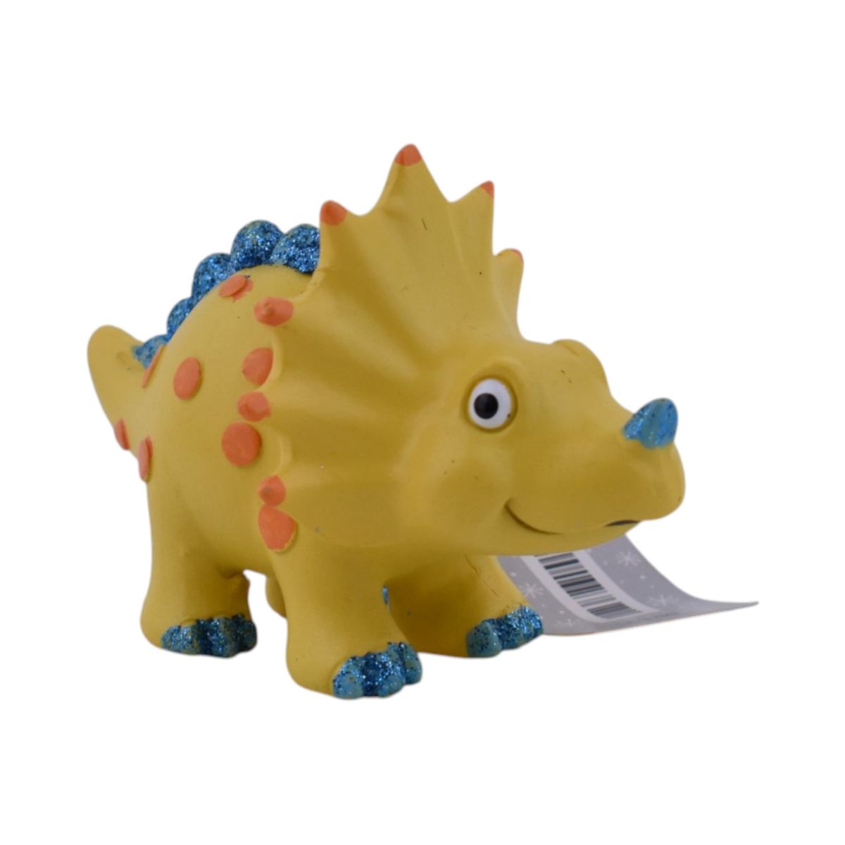 Yellow Triceratops Dinosaur Ornament