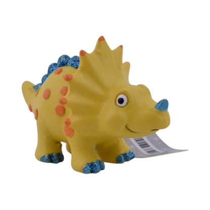 Yellow Triceratops Dinosaur Ornament