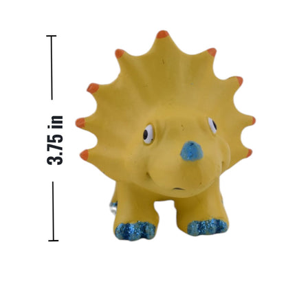 Yellow Triceratops Dinosaur Ornament