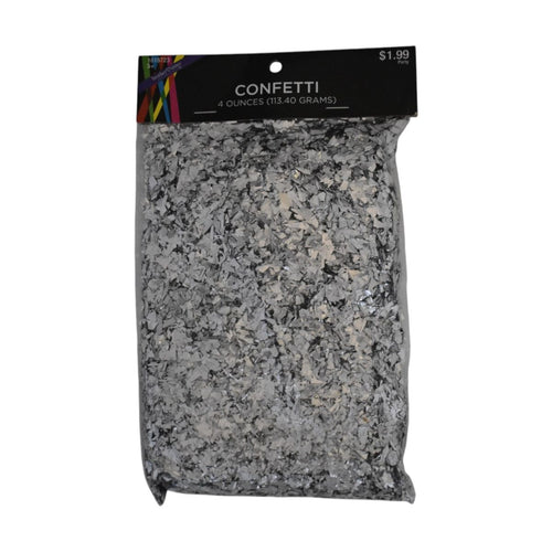 Silver Metallic Confetti, 4 Ounces
