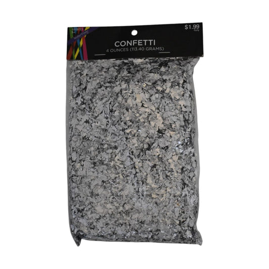 Silver Metallic Confetti, 4 Ounces