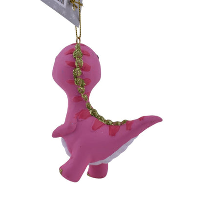 Pink Dinosaur Ornament