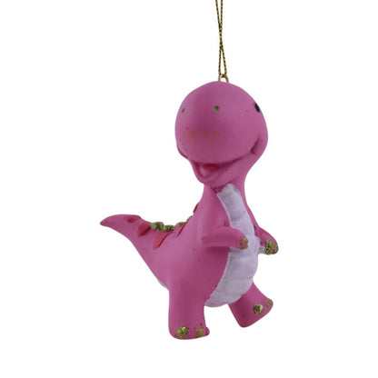 Pink Dinosaur Ornament