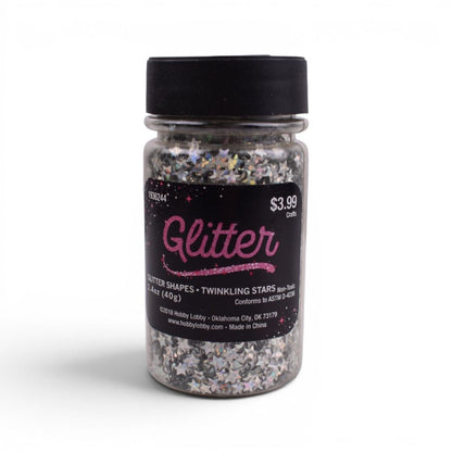 Twinkling Star Shapes Glitter Shaker, 1.4oz